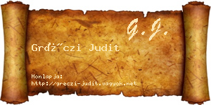 Gréczi Judit névjegykártya