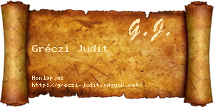 Gréczi Judit névjegykártya